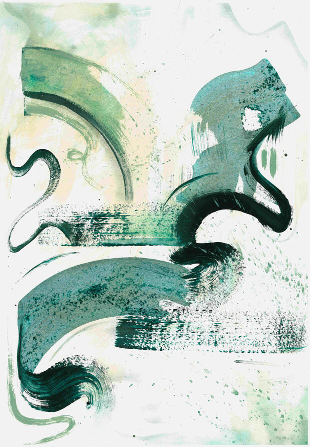 'Ex. 240201' (2024), Mixed media on paper.